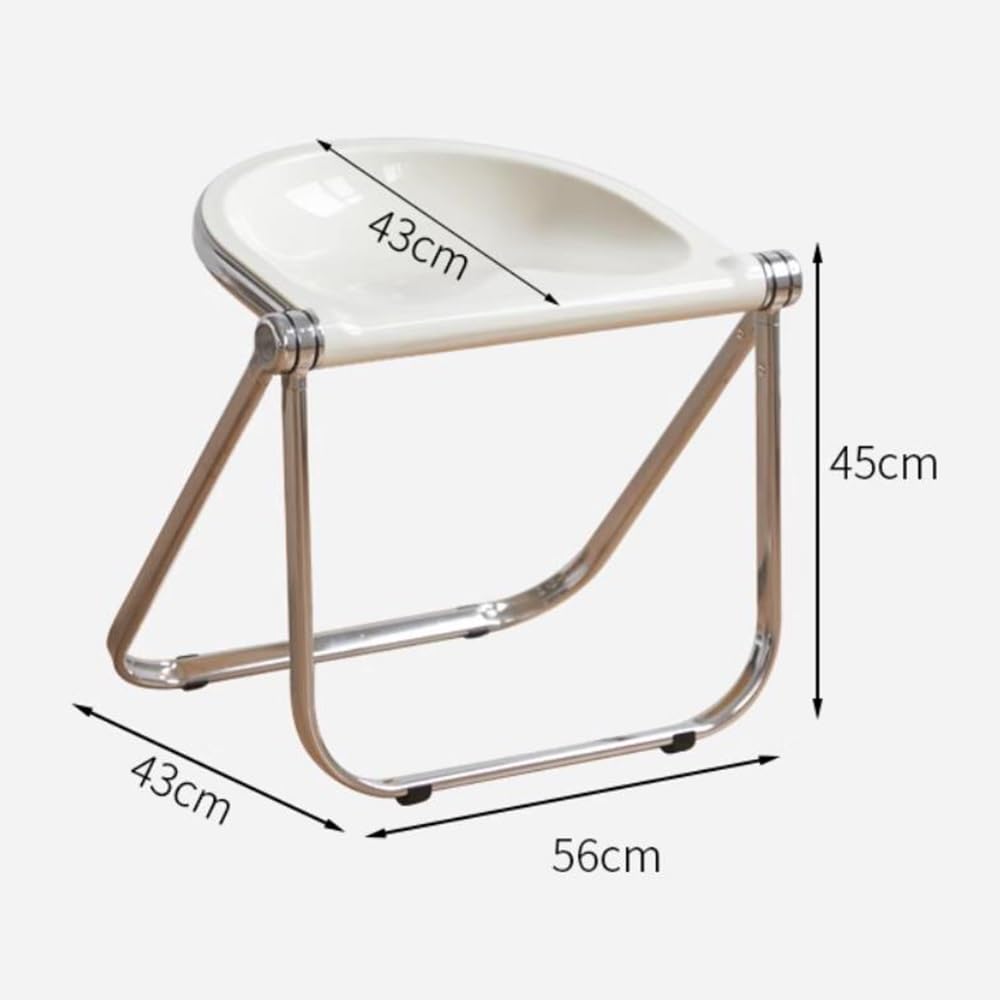 Transparent 18-Inch Backless Folding Stool C25115