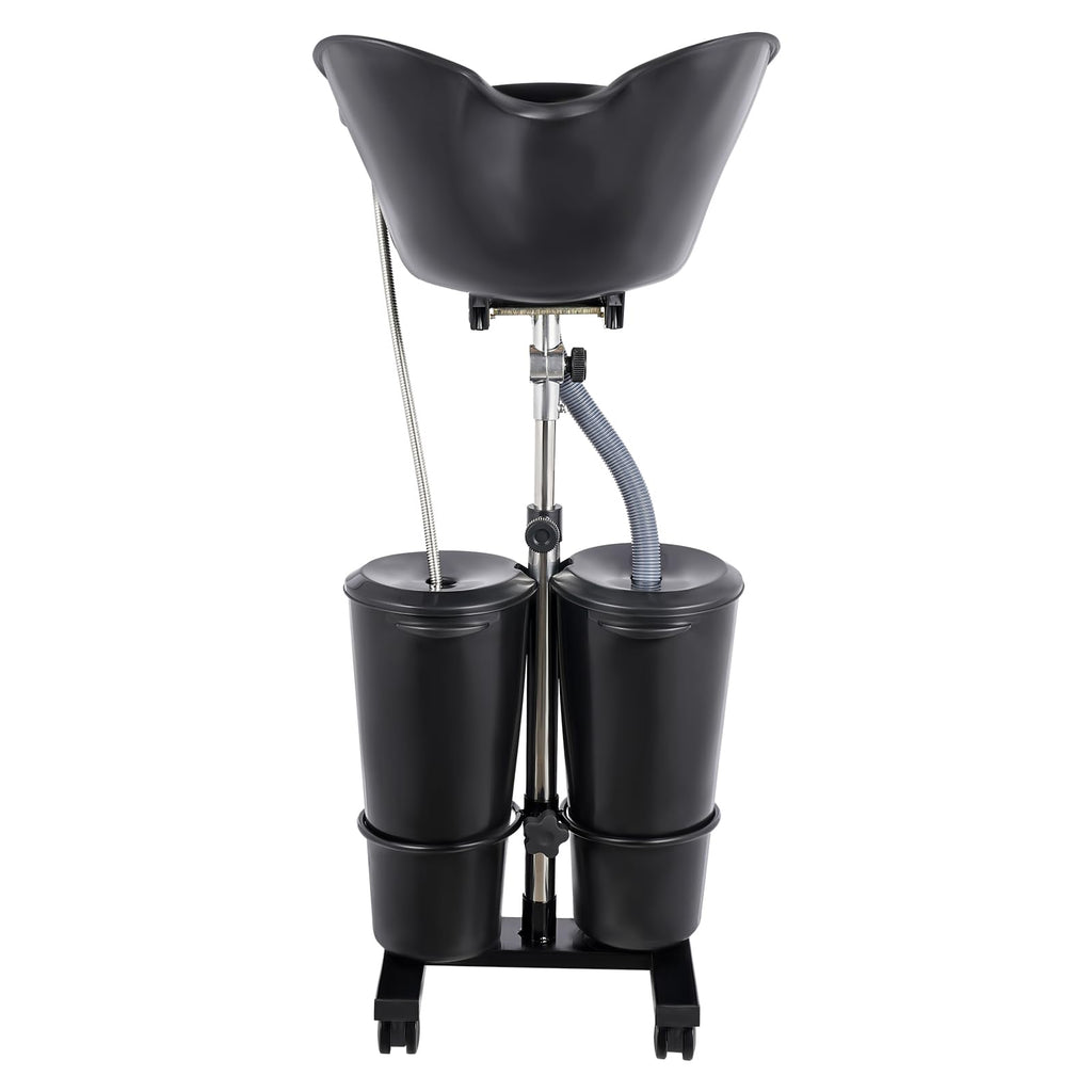 Black Height Adjustable Shampoo Bowl with Electric Pump W228146