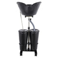 Black Height Adjustable Shampoo Bowl with Electric Pump W228146