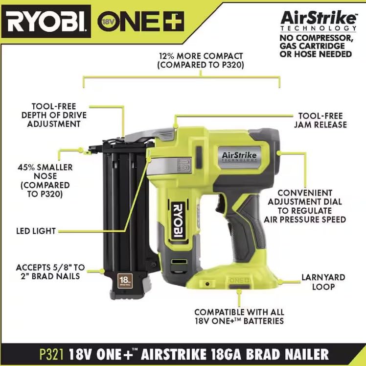 18V Cordless 18-Gauge Brad Nailer and Multi-Tool Combo Kit I2837