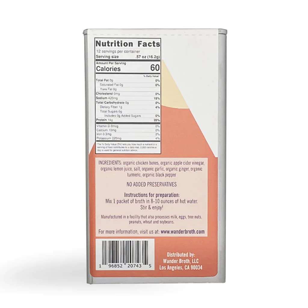 Organic Turmeric Ginger Chicken Bone Broth Y76110
