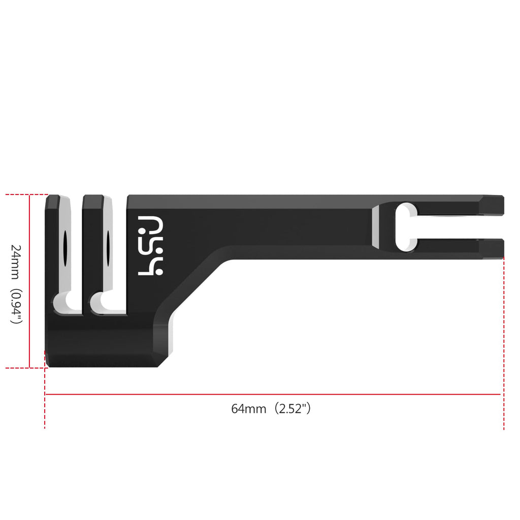Aluminum Vertical Bracket Adapter with 1/4"- 20 Hole for Action Cameras H338