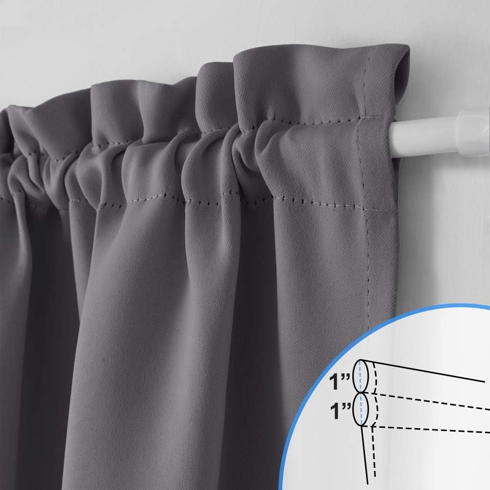 Grey Blackout Thermal Insulated Curtains A972454