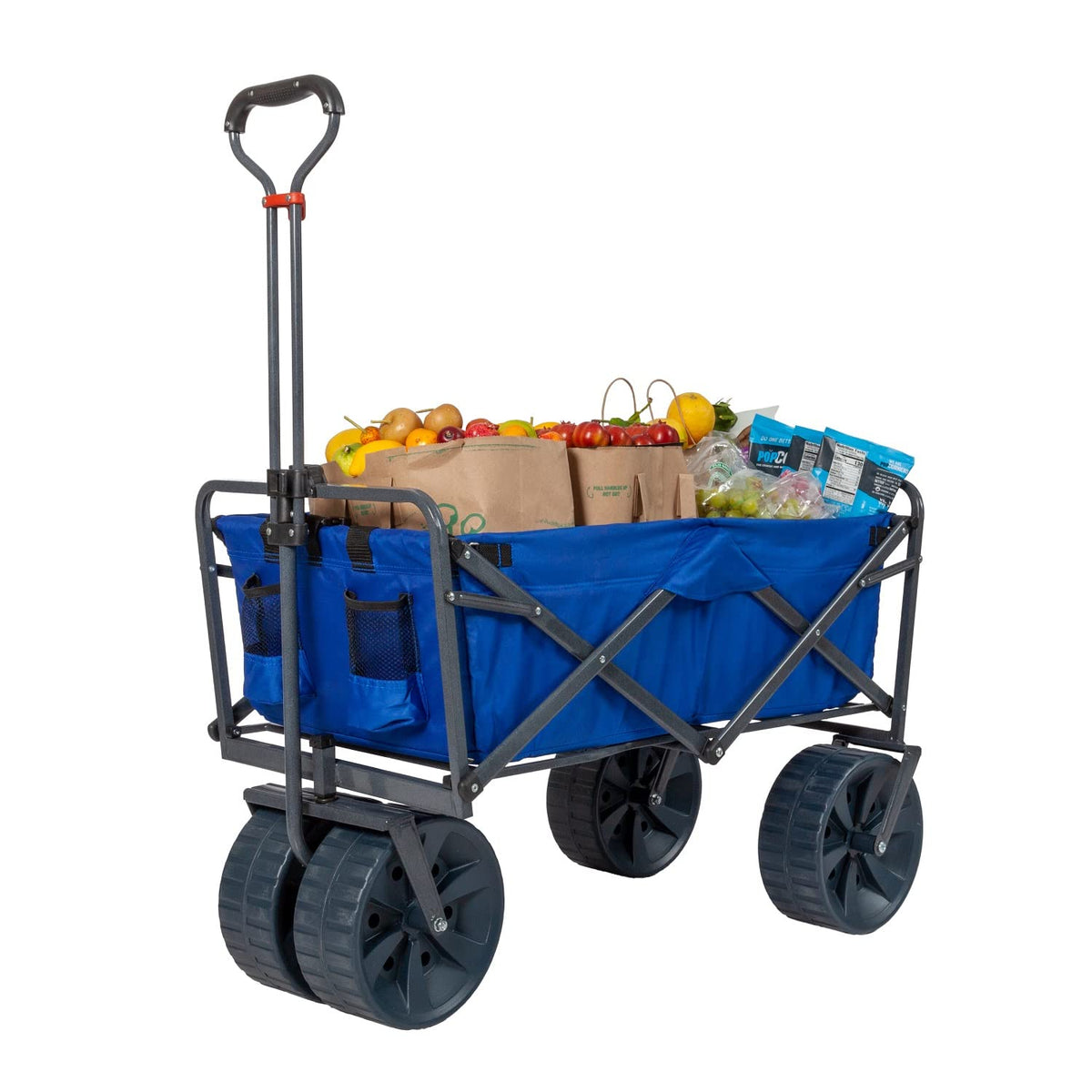 Blue Black Collapsible All Terrain Utility Beach Wagon Cart G94270