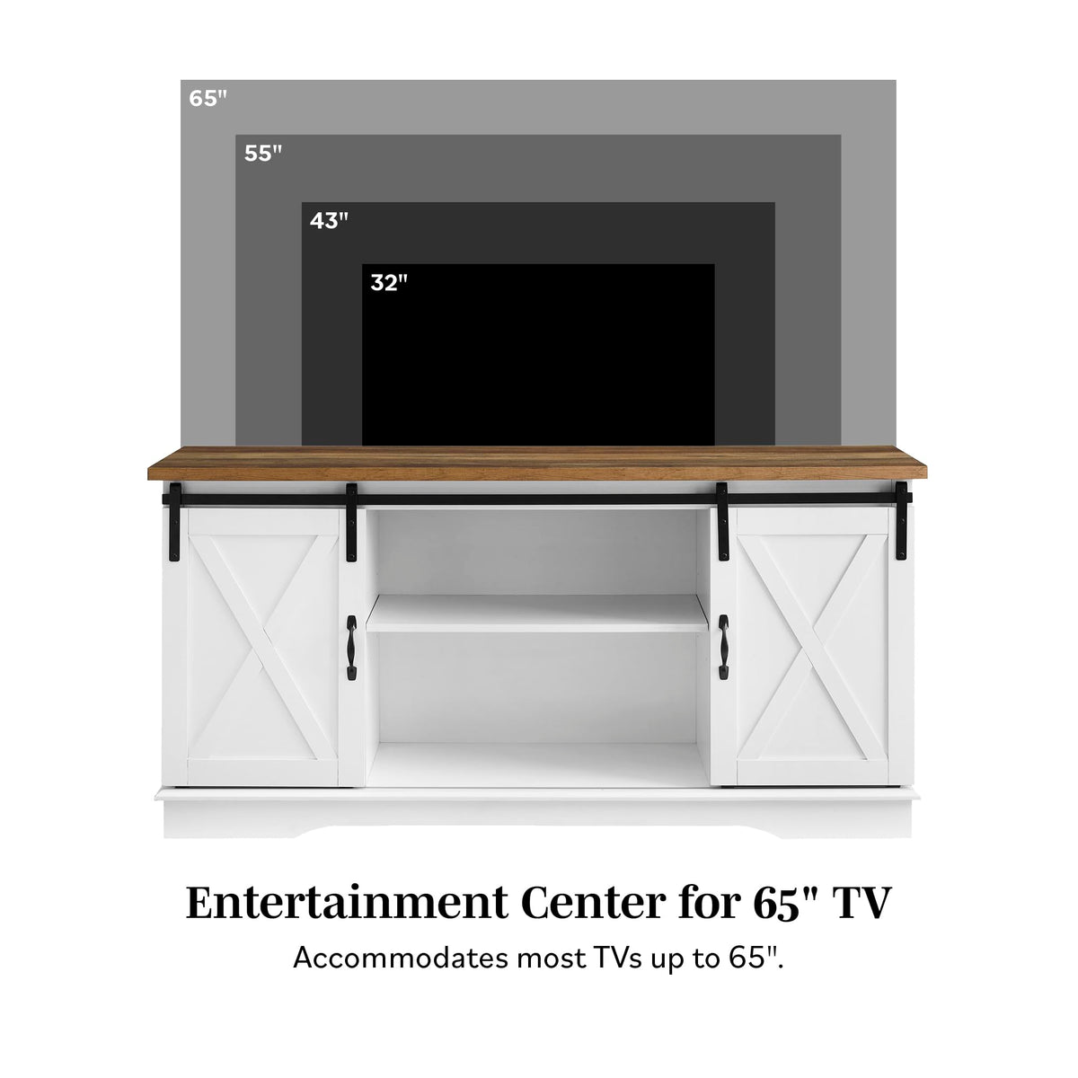 Grey Wash 58 Inch TV Stand G180