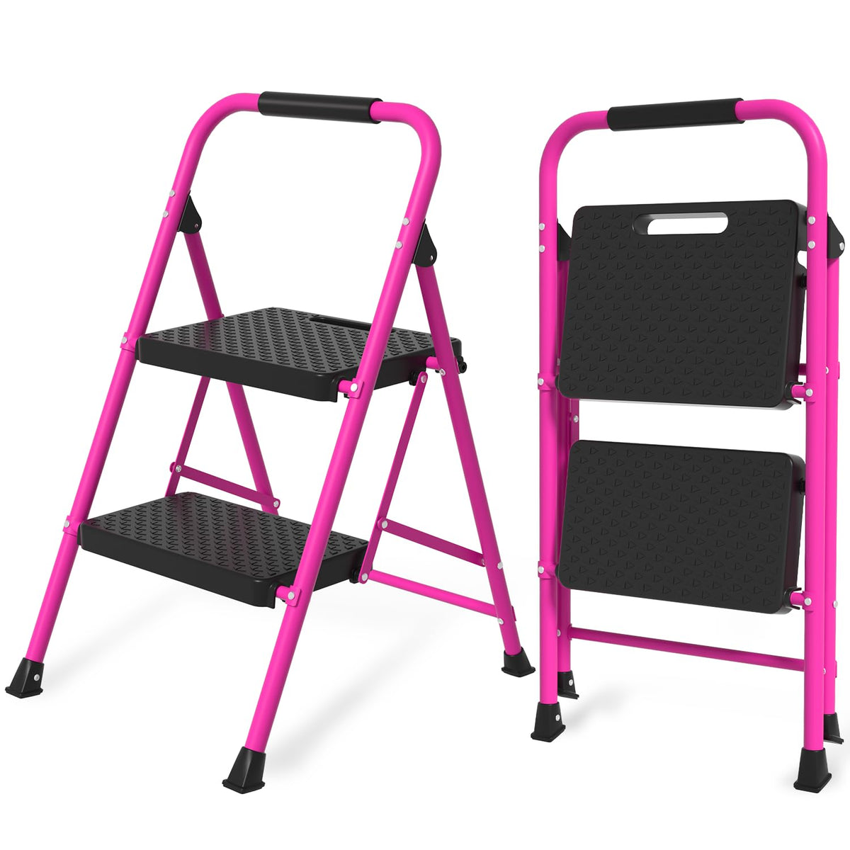 Pink Foldable 2 Step Ladder F960