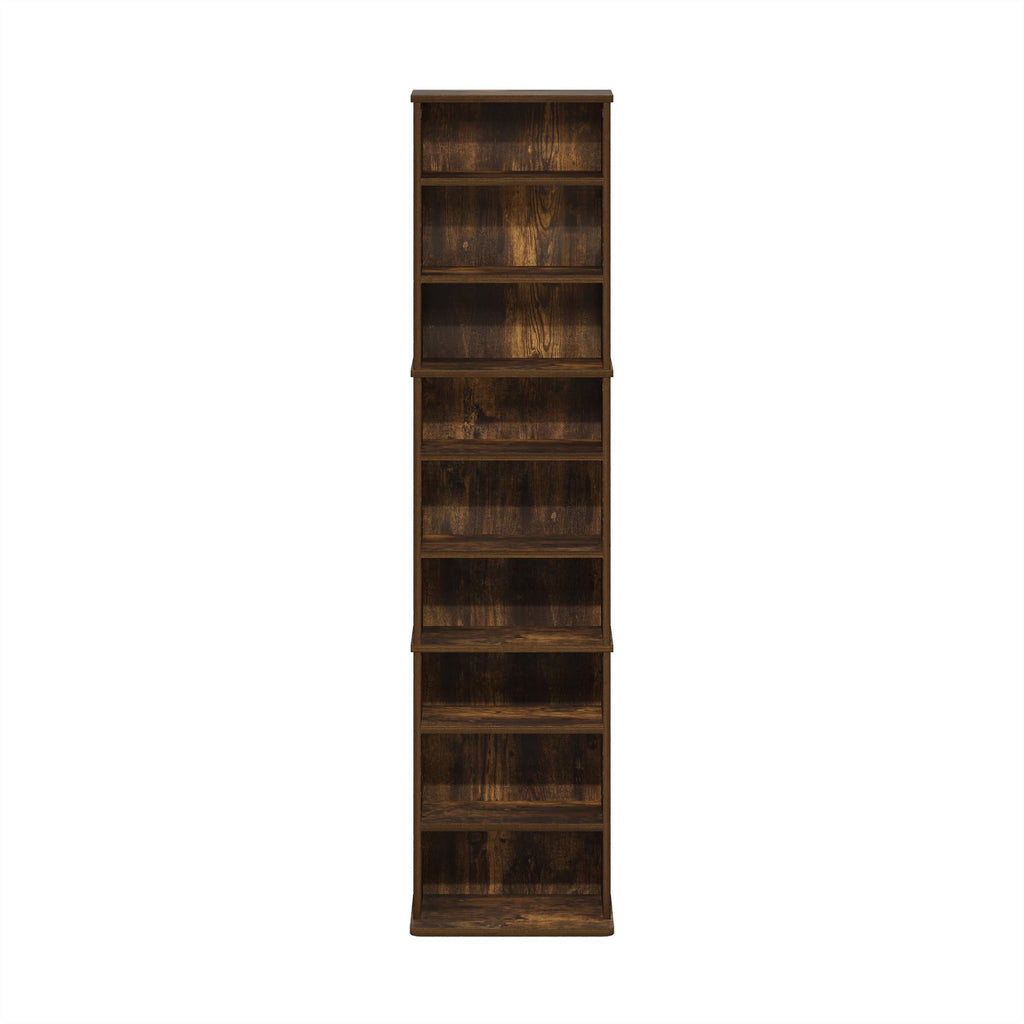 9 Shelf Amber Pine Media Shelf C495209