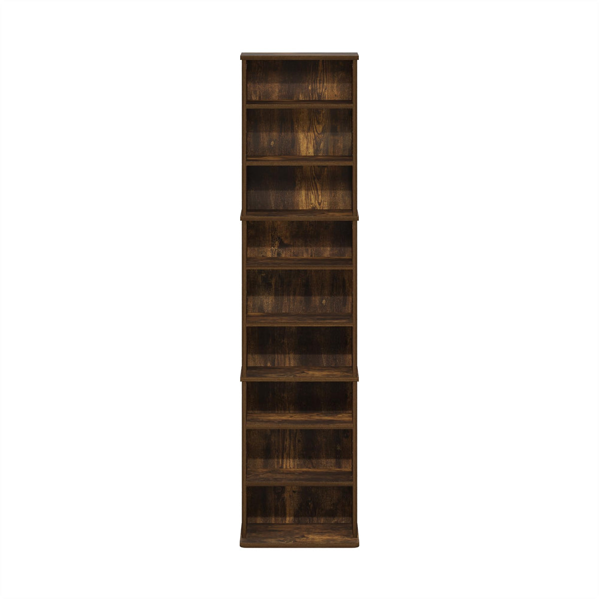 9 Shelf Amber Pine Media Shelf C495209