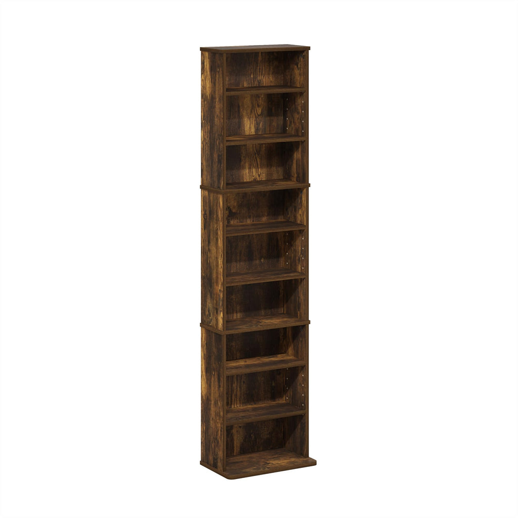 9 Shelf Amber Pine Media Shelf C495209