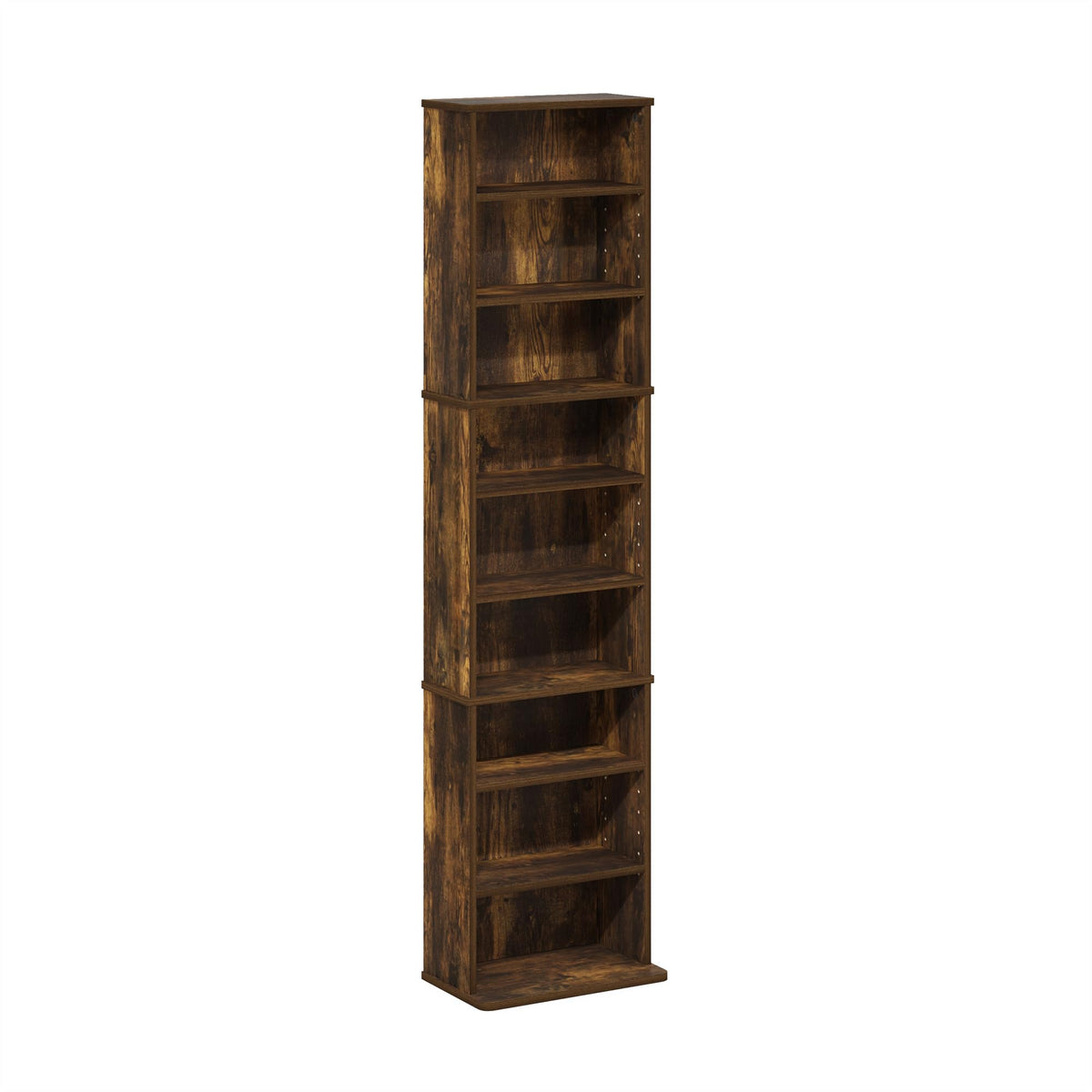 9 Shelf Amber Pine Media Shelf C495209