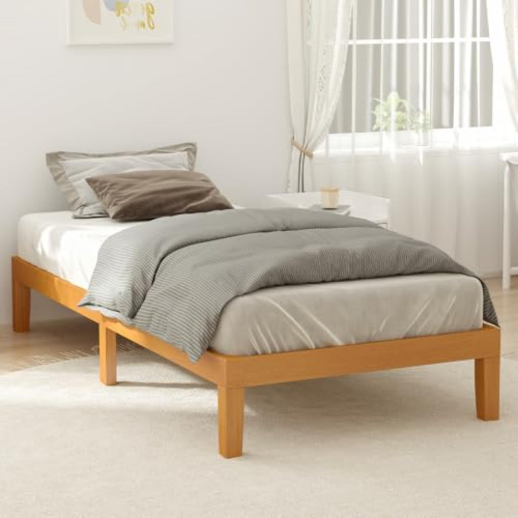 Twin Size 12 Inch Wood Platform Bed Frame E347476