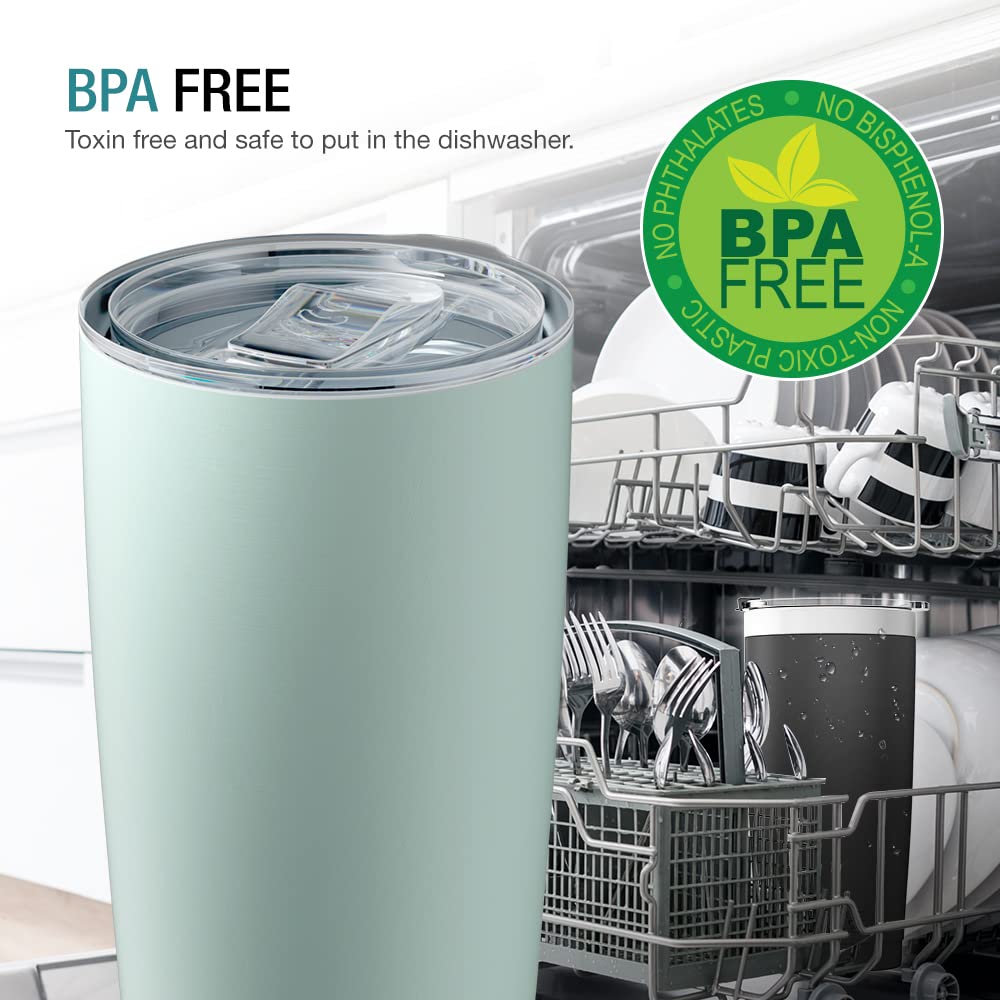 20 oz Stainless Steel Vacuum Insulated Tumbler with Lid and Straw P860477