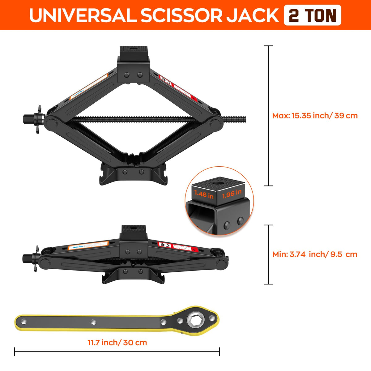 2 Ton Scissor Jack Kit with Lug Wrench P277804