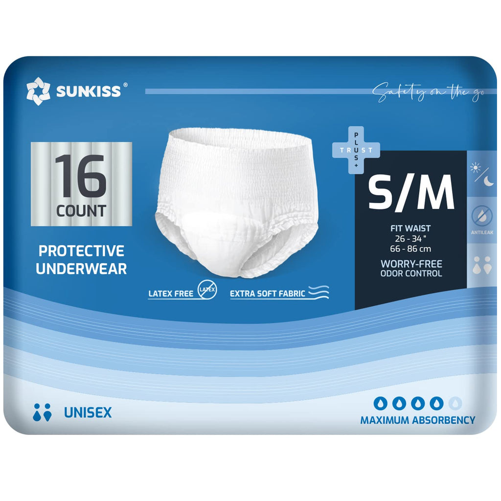 Incontinence Disposable Underwear Small/Medium 16 Count & Wet Wipes 200 Count W931