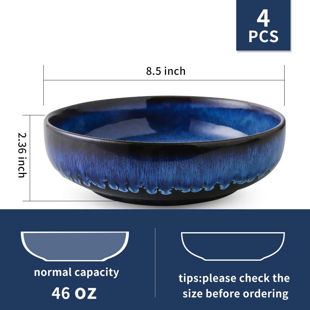 46 OZ Ceramic Pasta Bowls Set of 4 O476