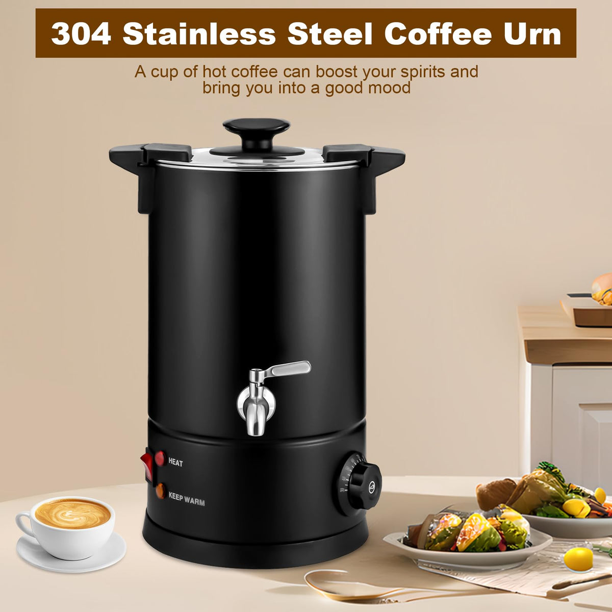 8L Electric Stainless Steel Coffee Urn X92106