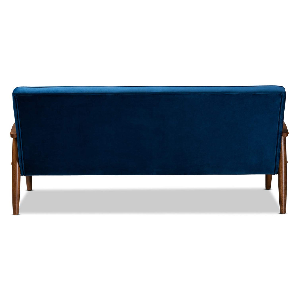 Navy Blue Velvet Upholstered 3-seater Sofa W607