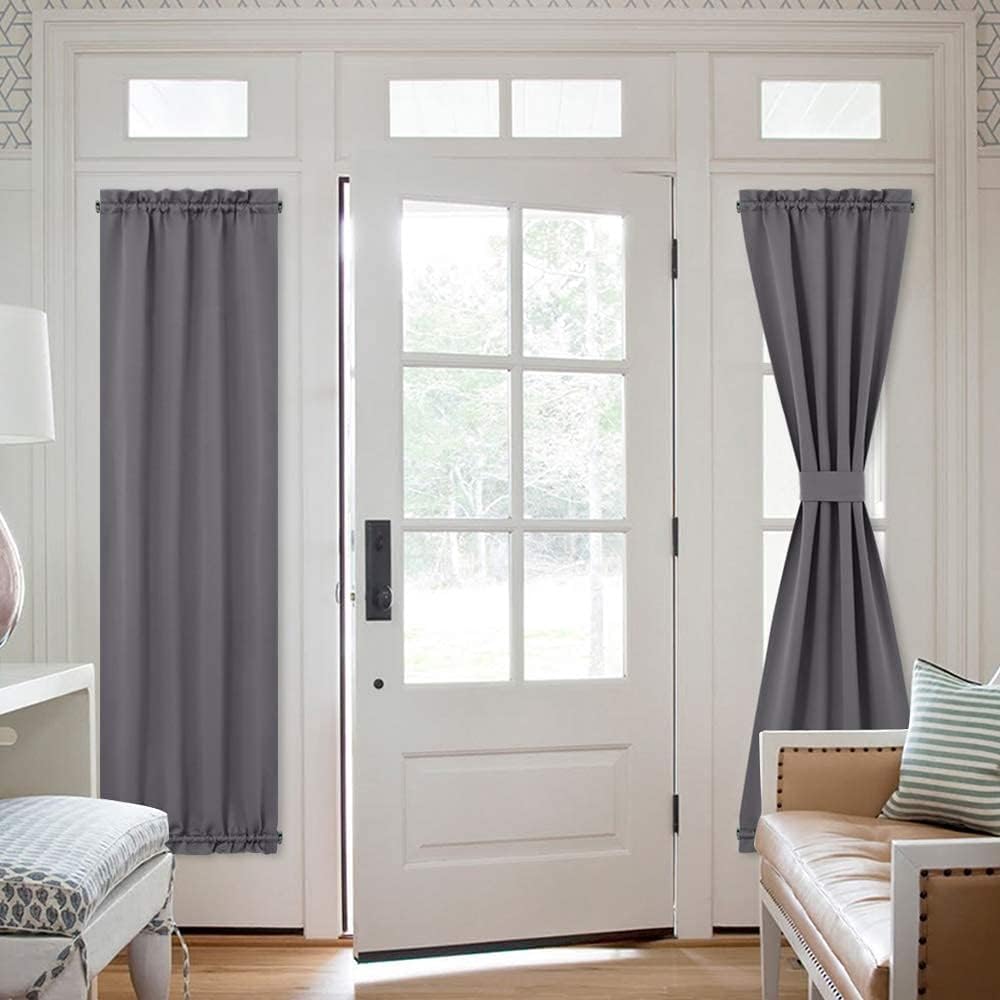 Grey Blackout Thermal Insulated Curtains A972454