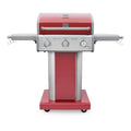 3-Burner Liquid Propane Gas Grill with Folding Sides, Wheels, 30000 BTU, Red W849514