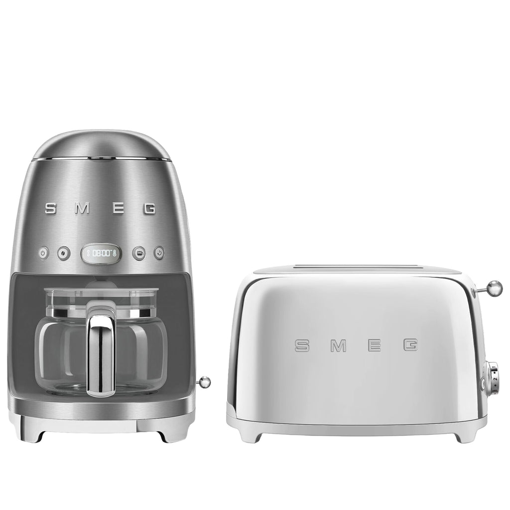 10-Cup Drip Coffee Maker & 2-Slice Toaster Set Stainless Steel N973