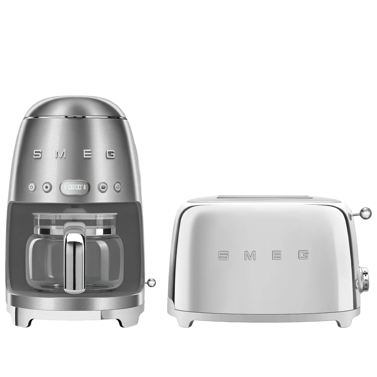 10-Cup Drip Coffee Maker & 2-Slice Toaster Set Stainless Steel N973