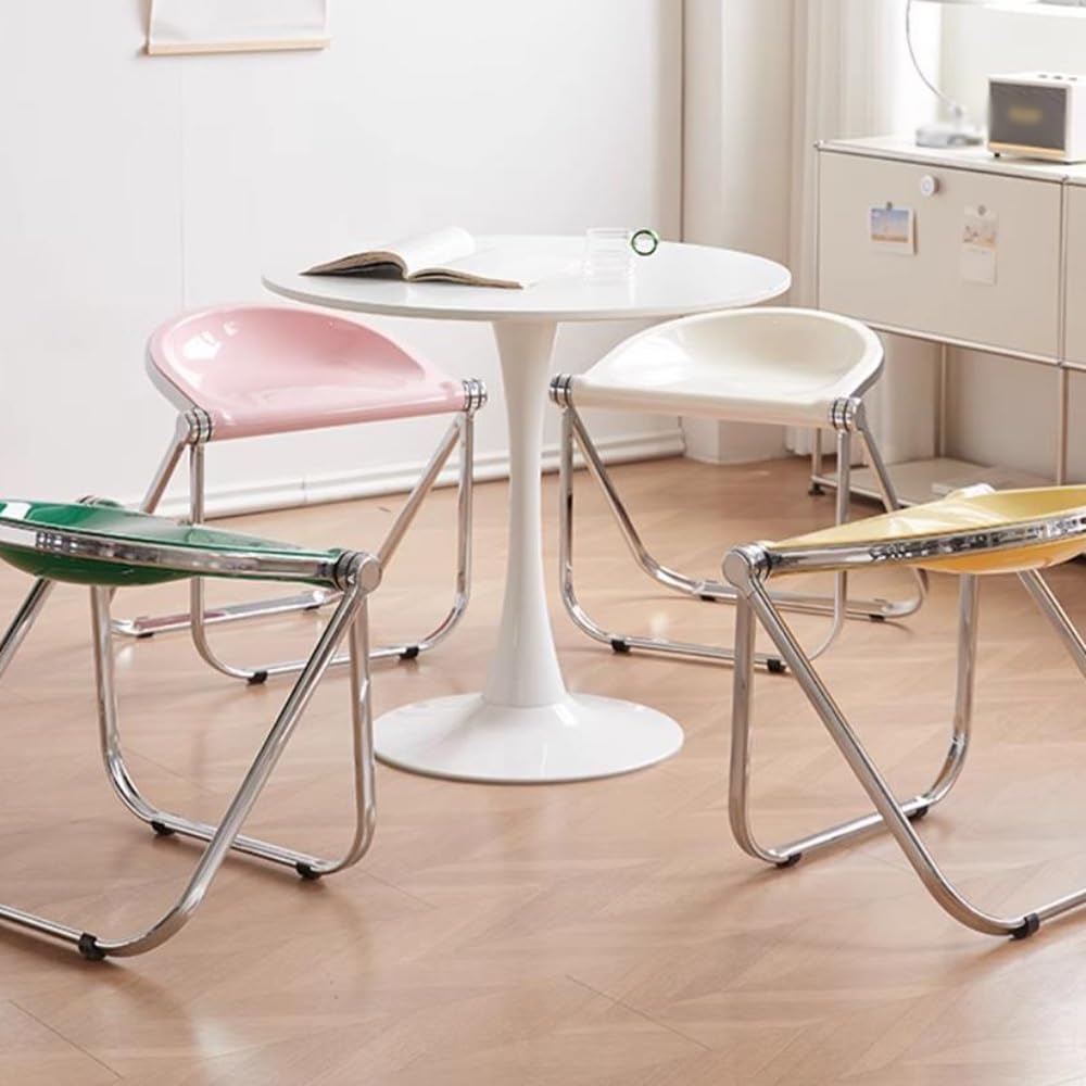 Transparent 18-Inch Backless Folding Stool C25115