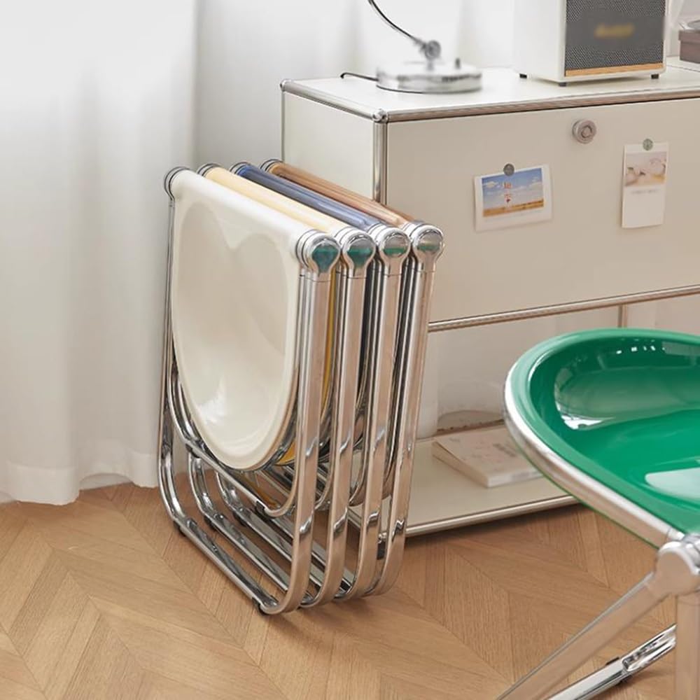 Transparent 18-Inch Backless Folding Stool C25115