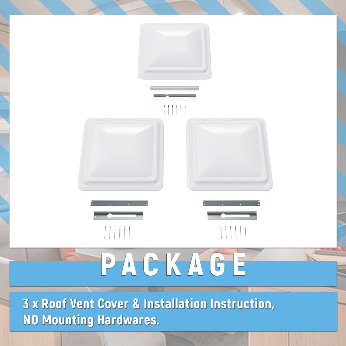 14" 3pcs RV Roof Vent Cover C733