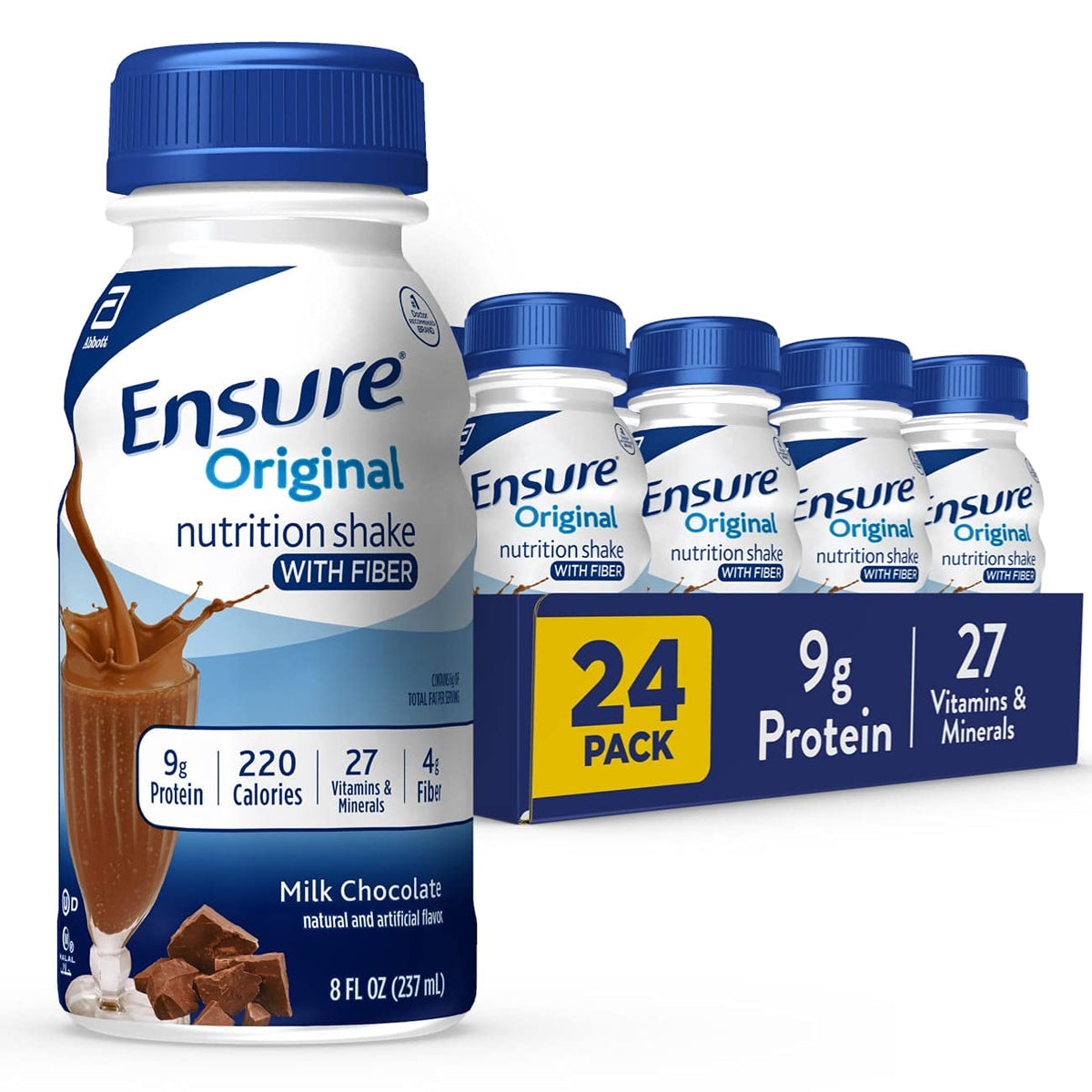 Dark Chocolate Milk Chocolate Nutrition Shakes 24 Count Y61890