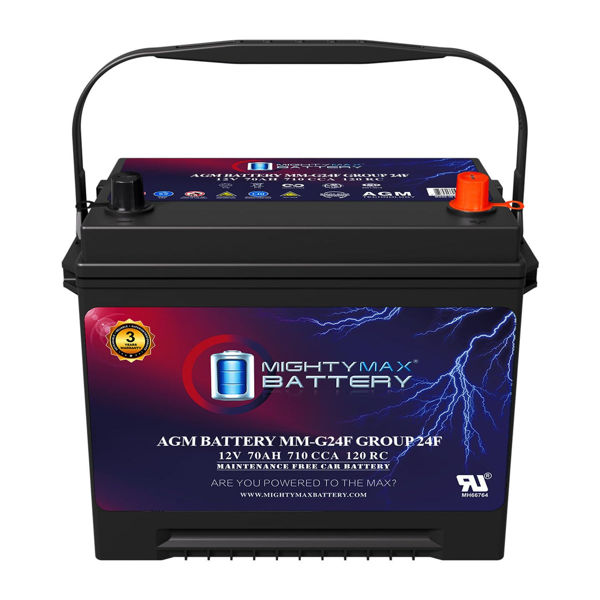 12V 70Ah AGM Replacement Battery E78072
