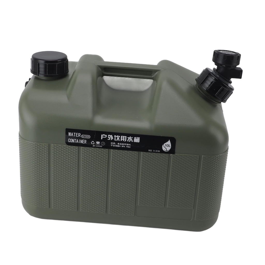 Portable 10L Green Water Storage Jug with Faucet T864