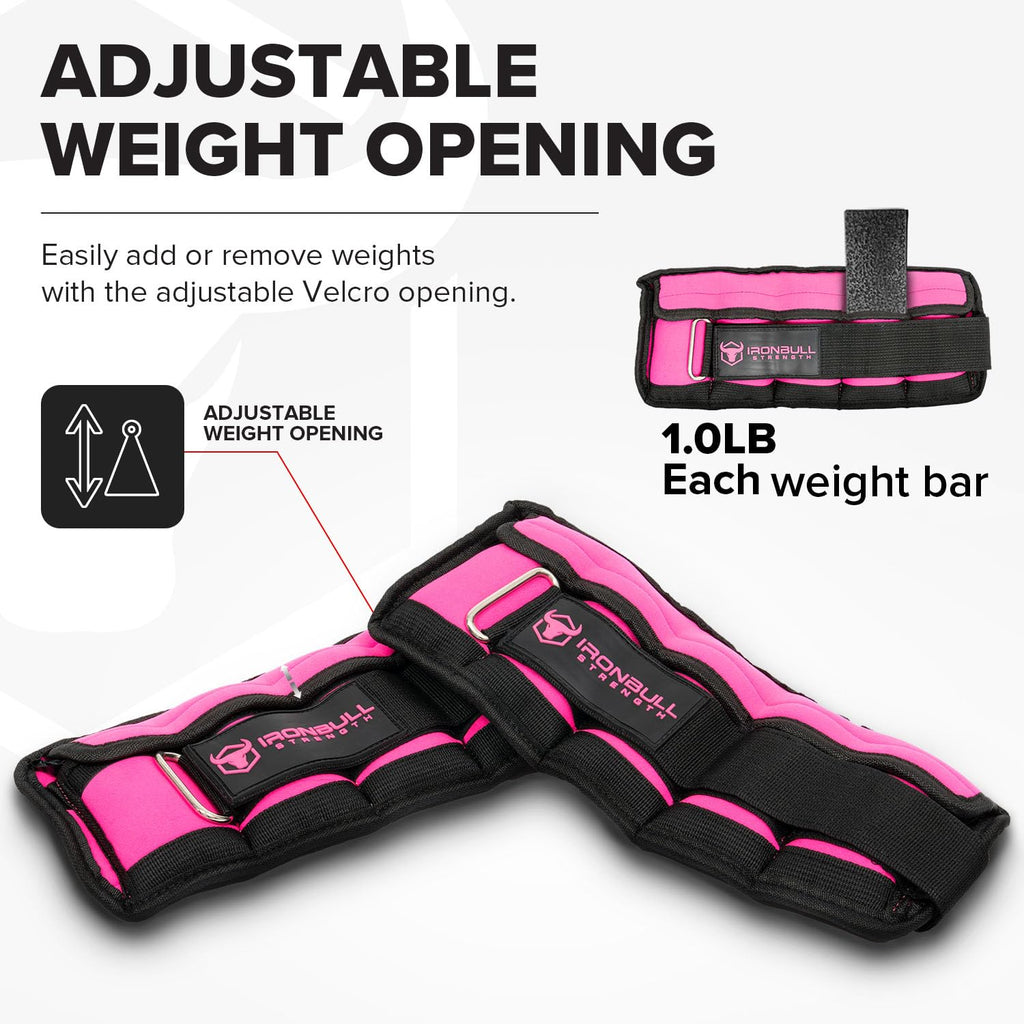Adjustable Ankle Weights 10lbs/Pair with Straps J918407