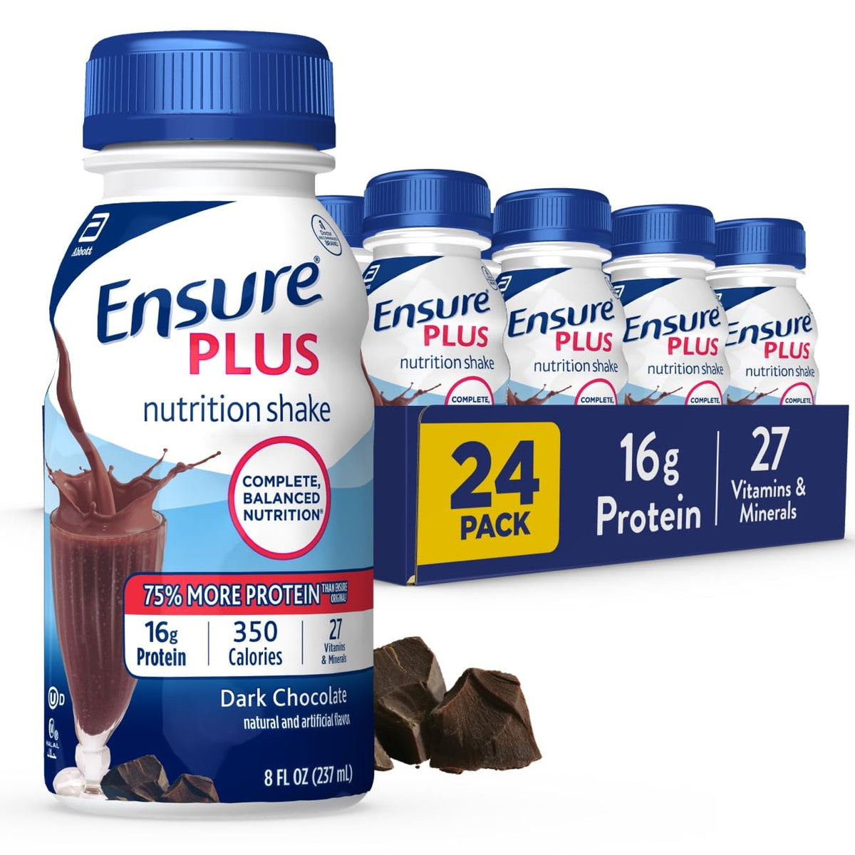 Dark Chocolate Milk Chocolate Nutrition Shakes 24 Count Y61890
