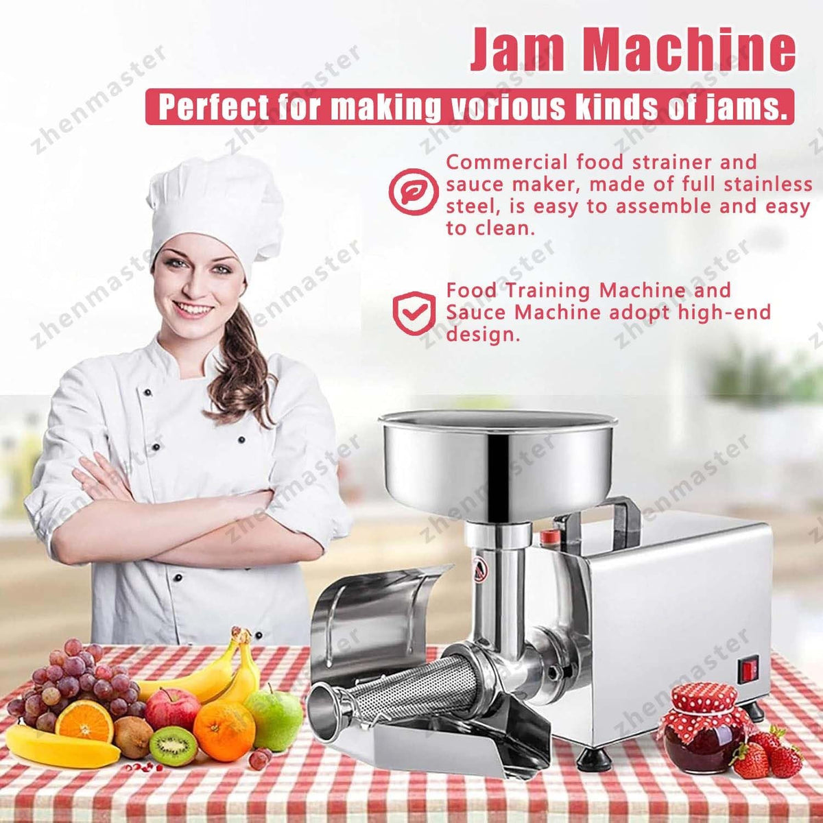 450W Stainless Steel Tomato Strainer with Seed Separator T456693