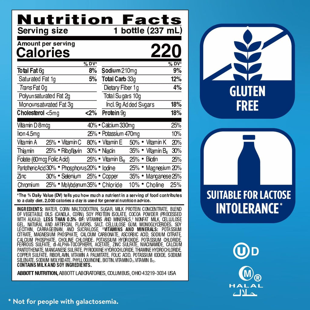 Milk Chocolate Nutrition Shake 8 fl oz 16 Pack D4595