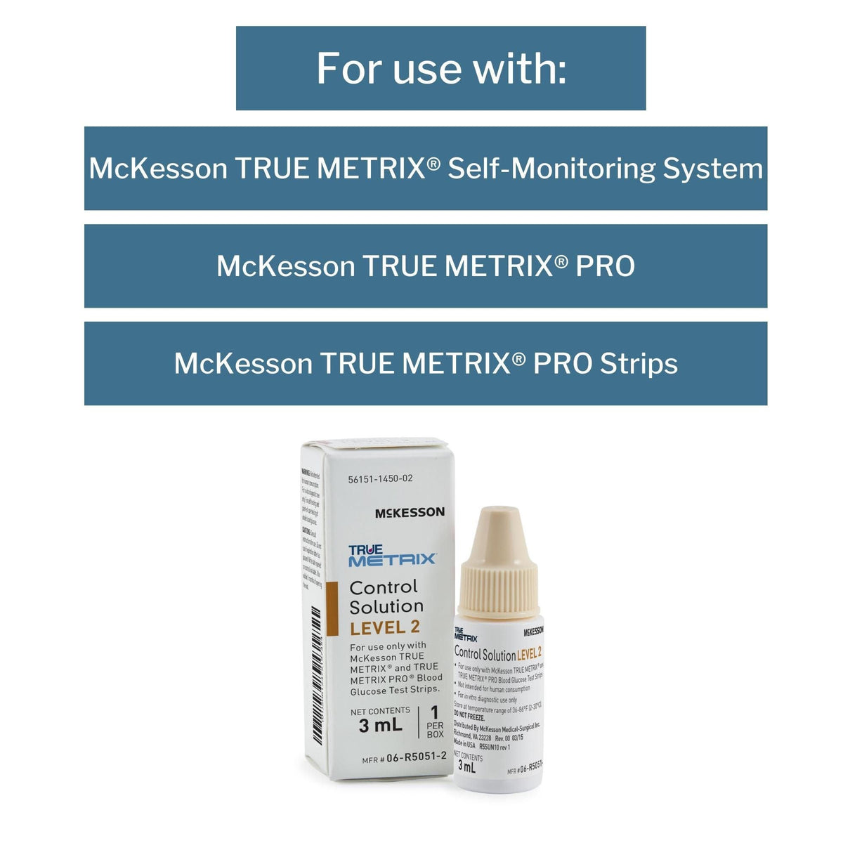 Blood Glucose Testing Control Solution, 3 mL, 24 ct I11684