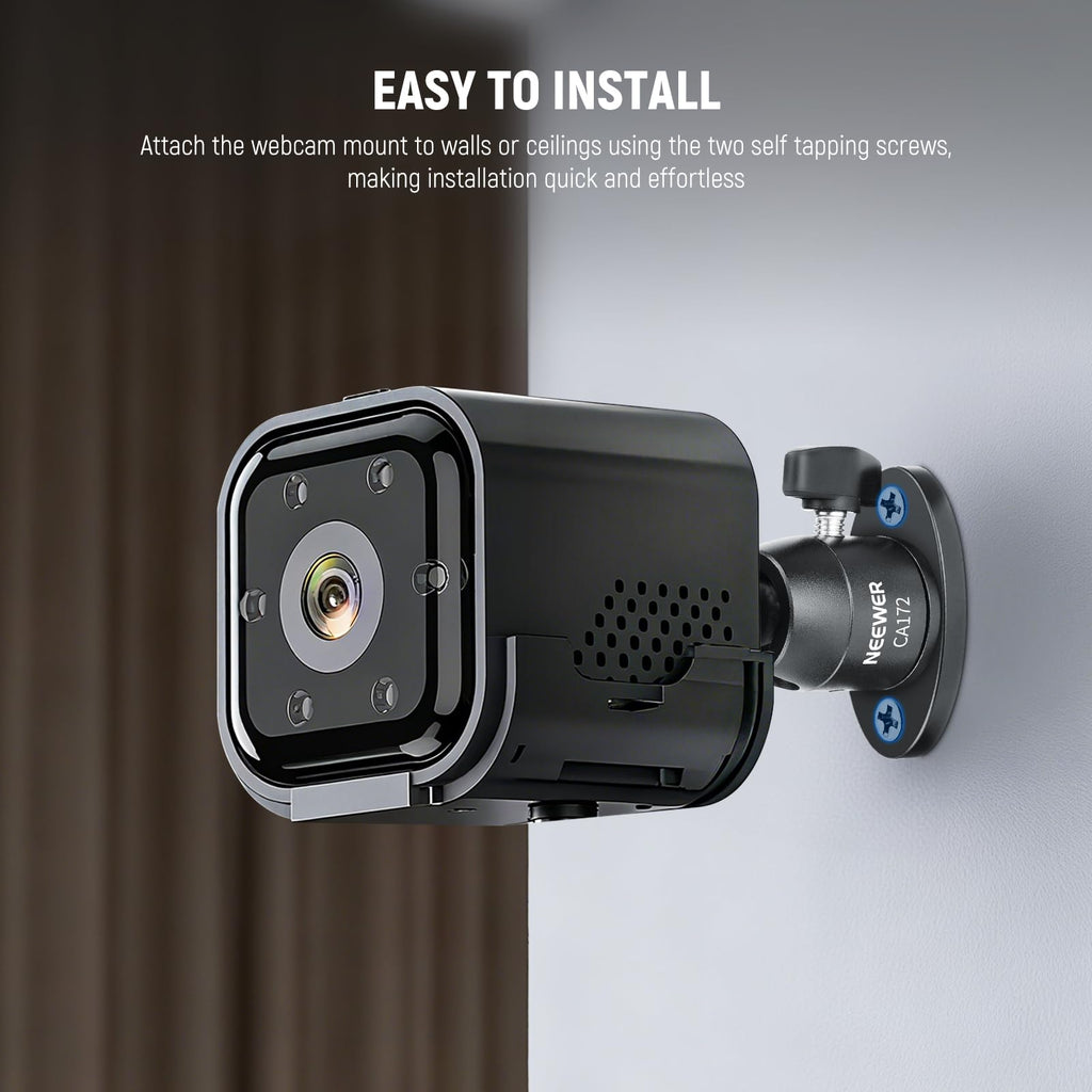 Webcam Wall Ceiling Mount Bracket, Aluminum Alloy Mini Ball Head Z3901