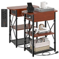 Narrow Side Table with Charging Station, Set of 2 A948