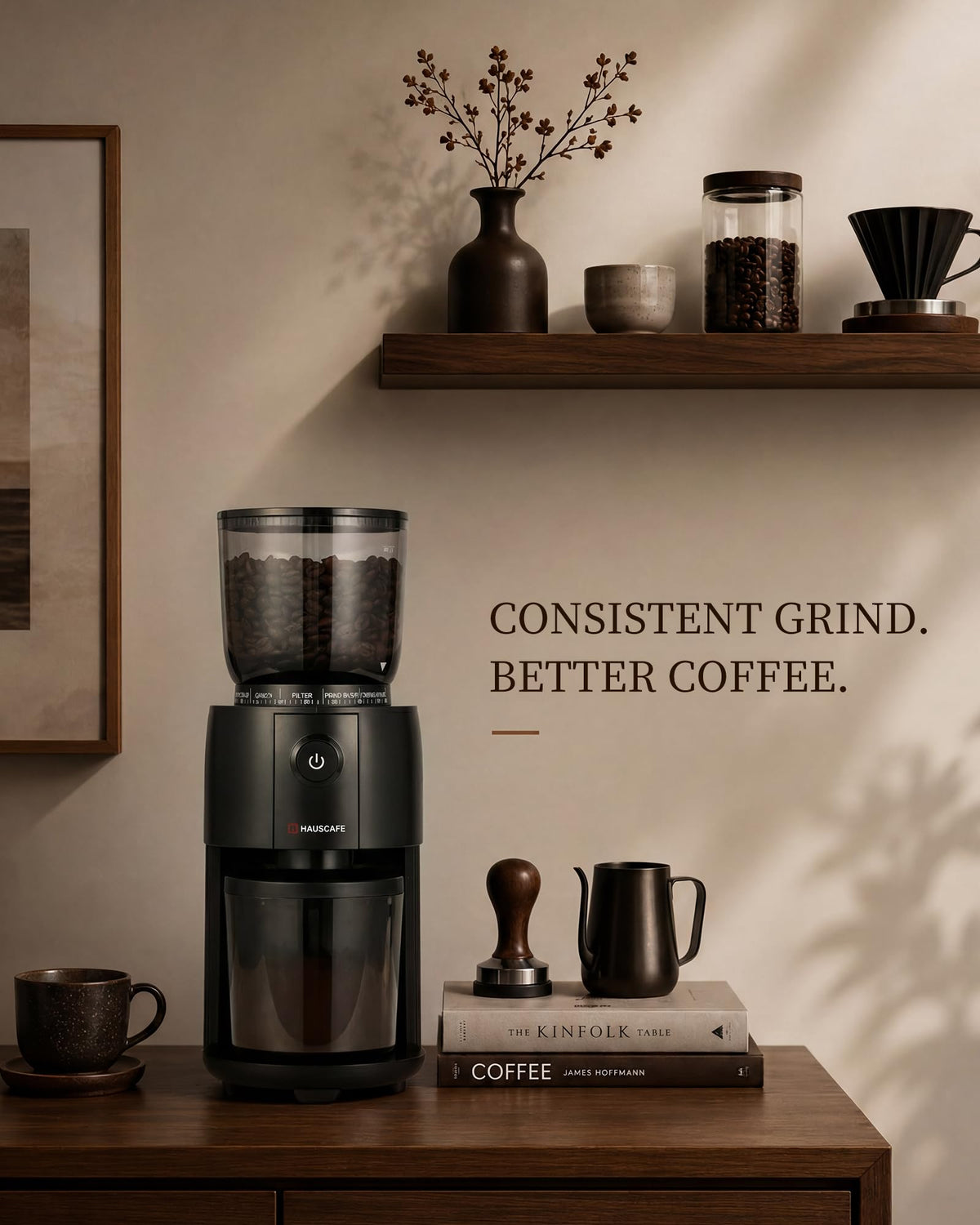 Electric Burr Coffee Grinder with 38 Grind Settings, Black M2013