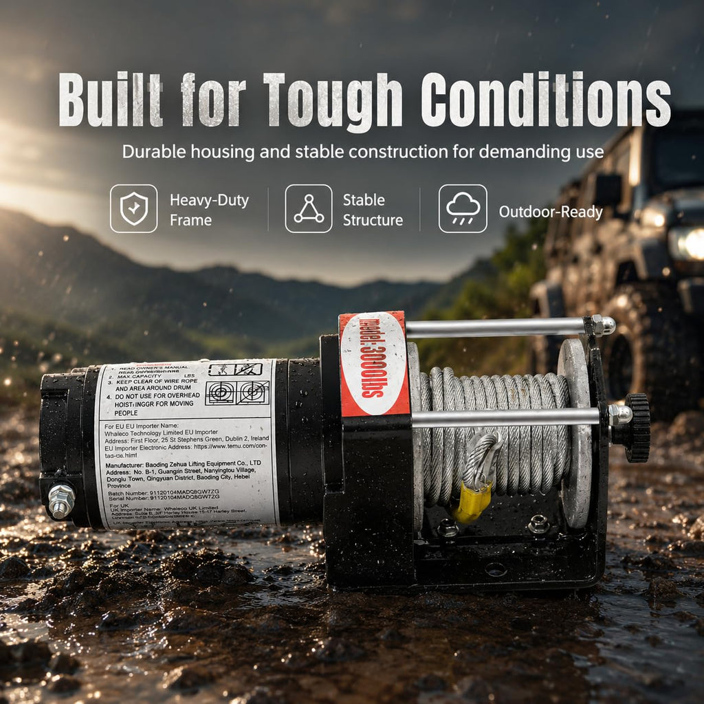 12V DC Electric Winch with Steel Cable Y2243