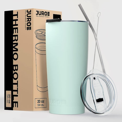 20 oz Stainless Steel Vacuum Insulated Tumbler with Lid and Straw P860477