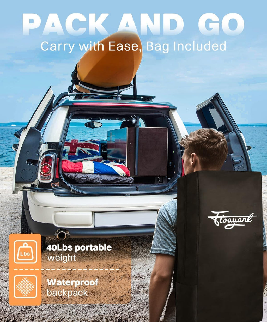 7×7' Inflatable Floating Dock with Ladder N584655