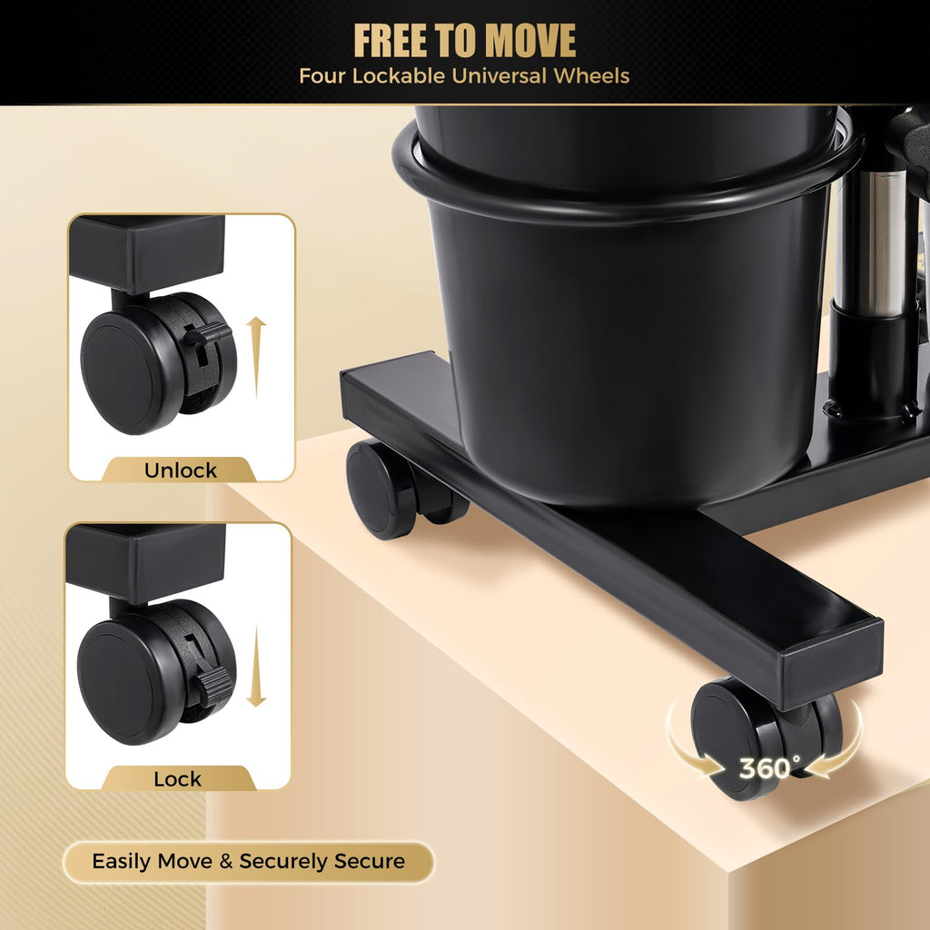 Black Height Adjustable Shampoo Bowl with Electric Pump W228146