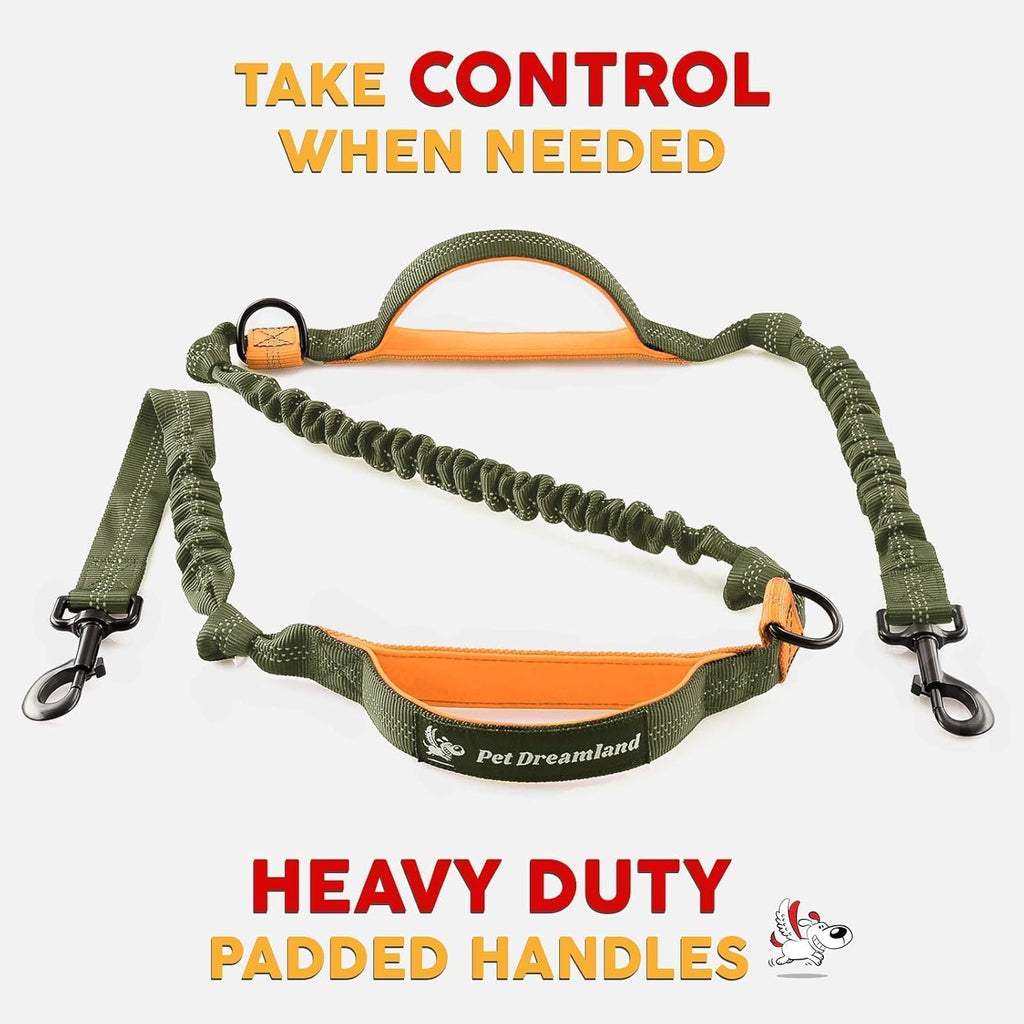 Hands Free Dog Leash for Large Dogs with Poop Bag Dispenser W617509