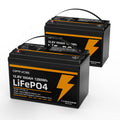 12V 100Ah LiFePO4 Lithium Battery 2-Pack with 100A BMS T831648