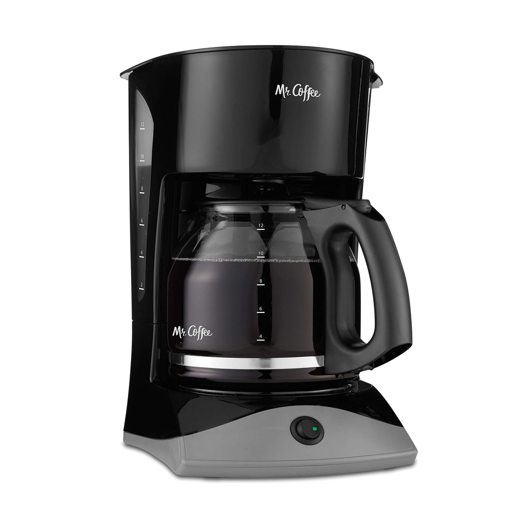 Black 12 Cup Coffee Maker with Glass Carafe D947933