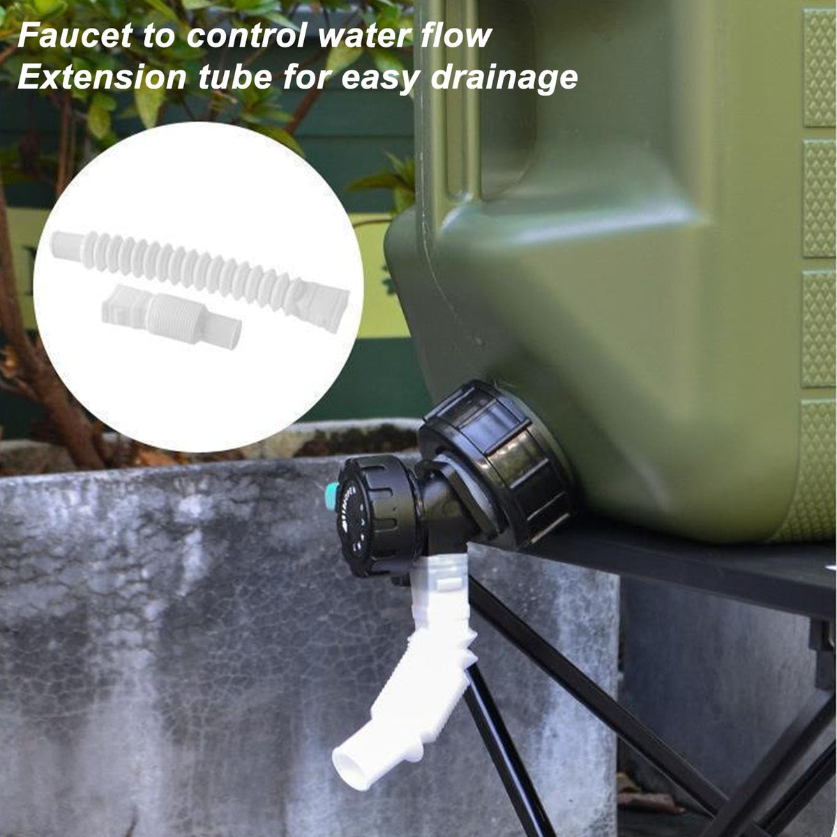 Portable 10L Green Water Storage Jug with Faucet T864