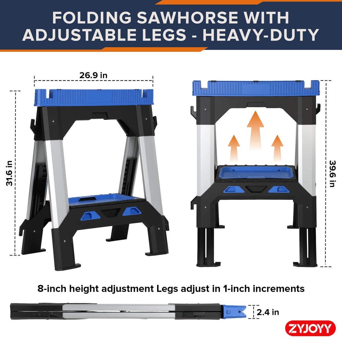 Folding Heavy Duty Saw Horses 2 Pack C2220