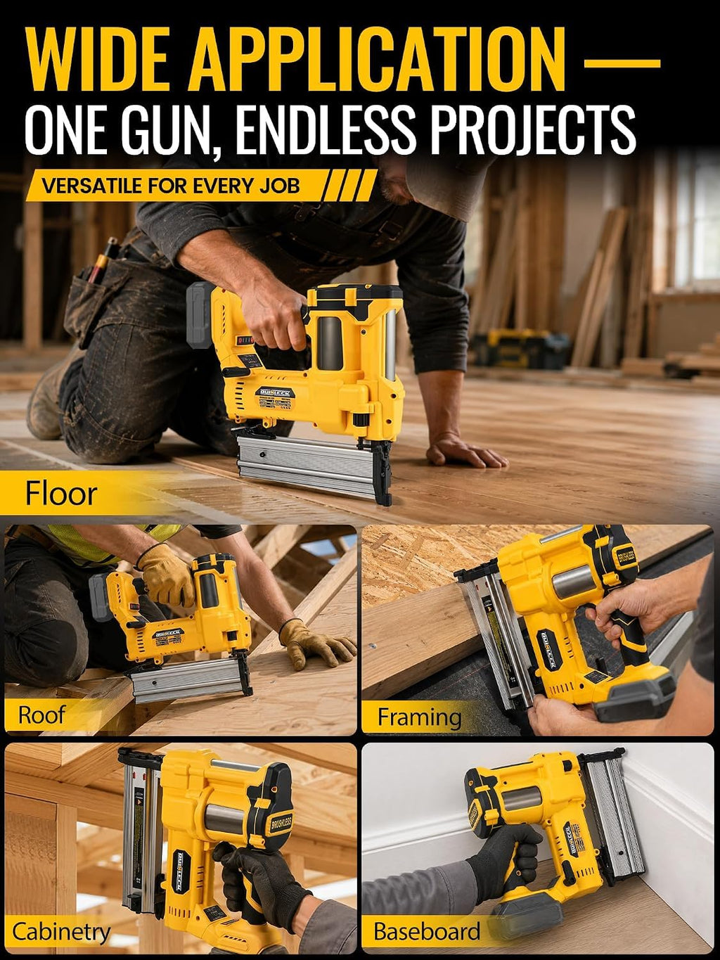 2-in-1 Brad Nailer Staple Gun U613328