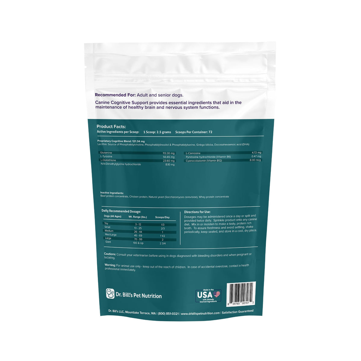 Canine Cognitive Support Supplement for Dogs I289